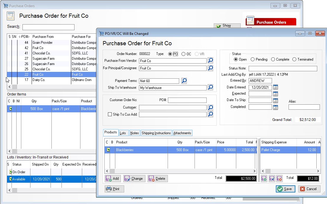 Purchase Order